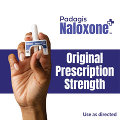 Padagis Naloxone HCI Nasal Spray pocket-pack kept in a bag