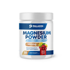 Paladin Nutraceuticals Magnesium Powder bottle ready for daily relaxation.