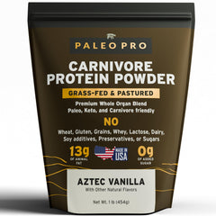 Paleo Pro Carnivore Complete Aztec Vanilla bottle front highlighting grab-and-go nutrition