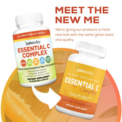 Paleovalley Essential C Complex acerola-camu-camu-amla blend provides natural vitamin C