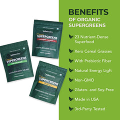 Paleovalley Organic Supergreens dissolves smoothly in water for fast, gut-friendly nourishment.