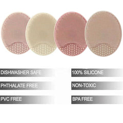 PandaEar baby brush pink close-up showing massage beads for soothing bath moments