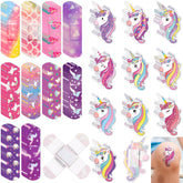 Panelee 150-piece kids bandages pack with assorted styles for quick care.