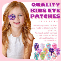 Panelee eye patches heart pattern for kids, bright design with skin-friendly comfort