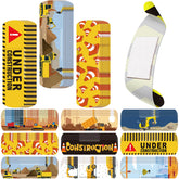 Panelee kids bandages with construction trucks pattern for quick on-the-go care.
