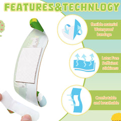 Vendajes Panelee de materiales de polietileno resistentes y transpirables para uso diario.