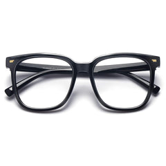 PANNER oversized square blue light glasses front view reduces screen fatigue