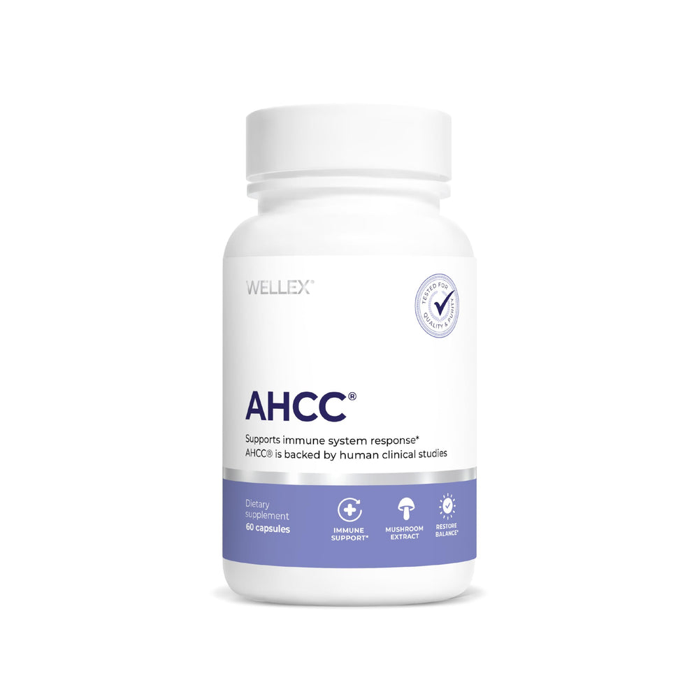 Papillex AHCC supplement bottle highlighting maximum strength immune support.