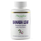 Paradise Herbs Banaba Leaf 12:1 extract bottle for easy daily supplementation.