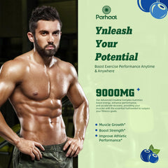 Parhaat EAA Gummies packaging label with gluten-free and non-GMO assurances.