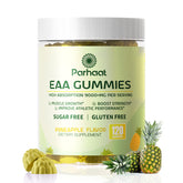 Parhaat EAA Gummies Pineapple bottle for daily energy and muscle support.