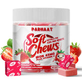 Parhaat Iron Soft Chew Strawberry bottle for convenient daily iron support