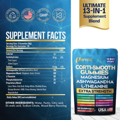 Close-up of Parrox Corti-Smooth gummies highlighting mixed berry flavor.