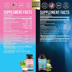 Parrox Shining Serenity Set bottle back listing key ingredients