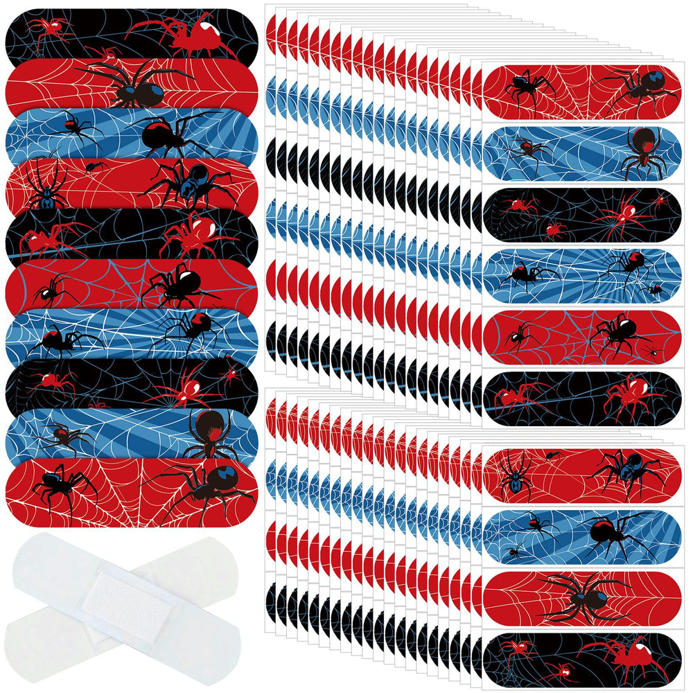Patelai kids bandages bulk pack with spider designs for home, school, and travel use