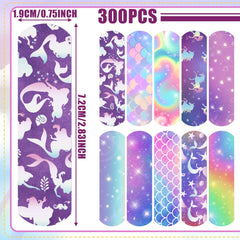 Patelai Mermaid bandages feature colorful patterns to cheer kids