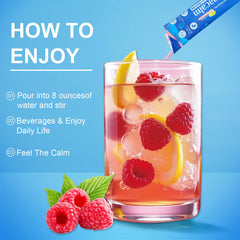 PAXLLJWW UltraCalm raspberry lemonade glass highlights refreshing flavor.