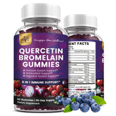 PAYAOCZ quercetin gummies blueberry bottle for daily immune support.