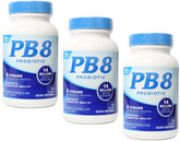 PB8 Probiotic 3-Pack bottle front label highlighting 14B CFU and 8 strains.