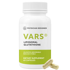 PD VARS liposomal glutathione capsules bottle front view for potential immune support