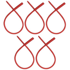 PE Premium Enema red latex catheter 20FR front view, flexible for comfortable use.