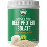 Peak Performance Grass-Fed Beef Protein bottle pouring for convenient post-workout recovery.