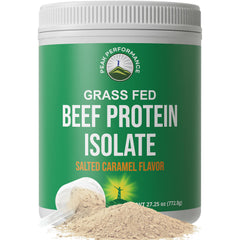 Peak Performance Grass-Fed Beef Protein bottle pouring for convenient post-workout recovery.