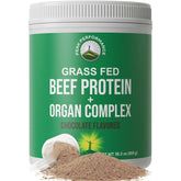 Peak Performance grass-fed beef protein bottle highlighting dairy-free formula and protein-rich content