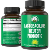 Peak Performance Lactobacillus Reuteri bottle on shelf promoting gut balance