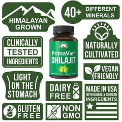 Peak Performance PrimaVie testing seal indicates purity and GMP-compliant manufacturing.