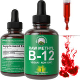 Peak Performance Raw Methyl B12 drops in bottle for quick energy