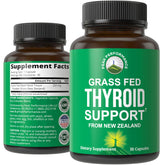 Peak Performance raw thyroid desiccated bovine capsules in bottle for steady energy.