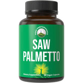 Peak Performance Saw Palmetto capsules bottle highlighting hair health support