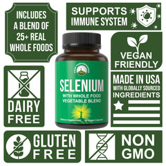 Peak Performance selenium gluten-free capsules without GMOs or artificial additives