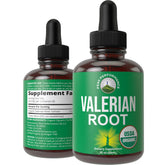 Peak Performance valerian root liquid drops bottle close-up for easy dosing.