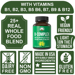 Peak Performance vegan formulation shown as gluten-free, non-GMO, dairy-free capsules