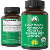 Peak Performance Wormwood Cleanse bottle for gentle detox support