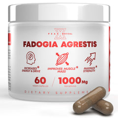 Peak Revival-X Fadogia bottle: 1000mg per serving for energized workouts