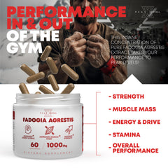 Fadogia capsules ready for daily supplement routine and energy boost