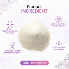 Hydrolyzed collagen powder dissolves quickly in drinks and smoothies.