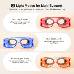 Pedete eye massager red light mode close-up for fatigue relief