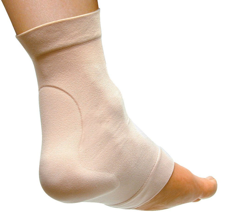 Pedifix Visco-Gel Achilles protection sleeve in white reduces heel friction for daily comfort