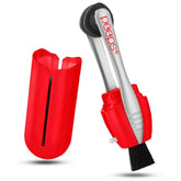 Peeps CarbonKlean 3-pack injected red front view for on-the-go glasses cleaning.