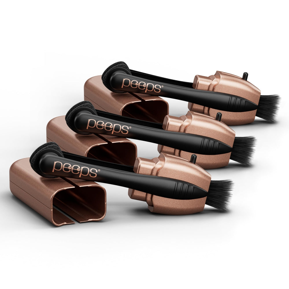 Peeps CarbonKlean bottle pour enables precise lens cleaning.