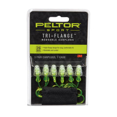Tapones Peltor Sport con tres pestañas y cordón para tiro