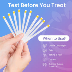 Pelvana swab sample collection shown for at-home testing.