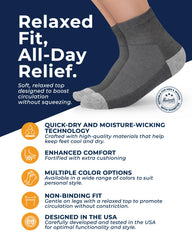 Pembrook ankle diabetic socks showing breathable mesh panels for dryness.