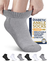 Pembrook ankle diabetic socks pack front view for all-day comfort