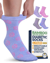 Pembrook ankle diabetic socks pink pack offering all-day comfort and moisture-wicking performance.
