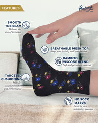 Pembrook ankle socks with stretchy wide top support swelling comfort.
